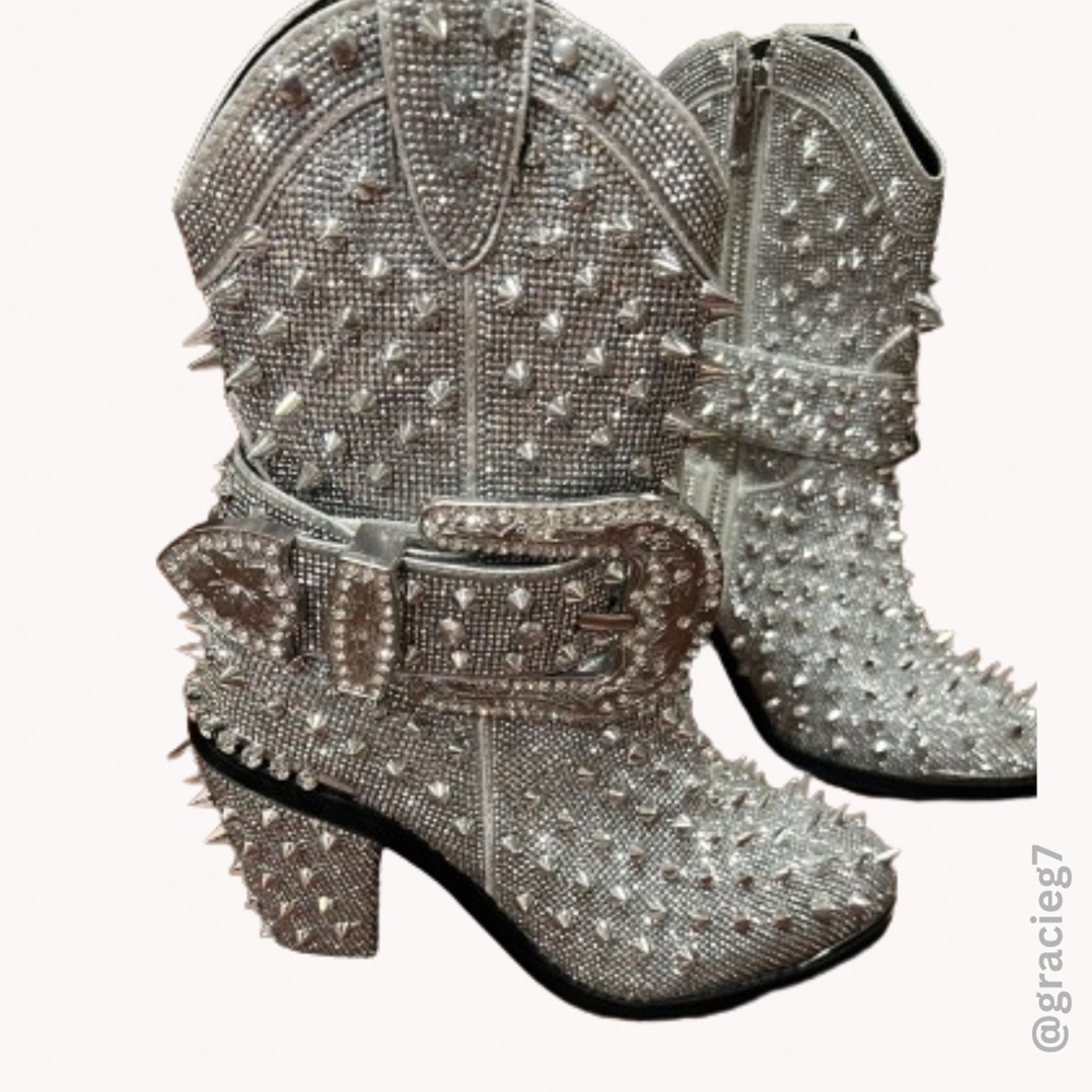 RARE Dolls Kill Club Exx Studded Sheriff Shine Cowboy Boots | Retails $179